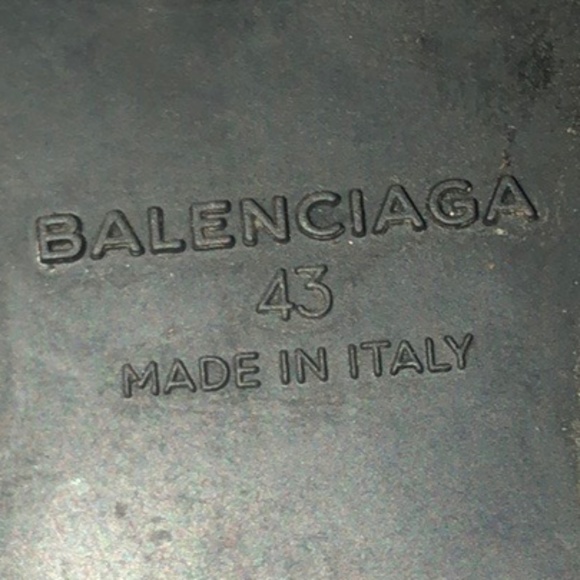 Balenciaga Black Leather Men's Low Top Athletic Made In Italy Size 10 - Picture 10 of 10